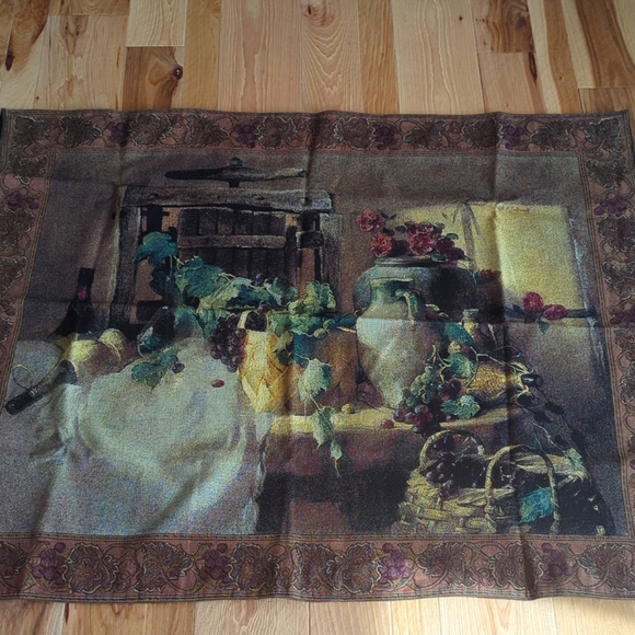 Old World Wine Tapestry - Picture 1 of 6